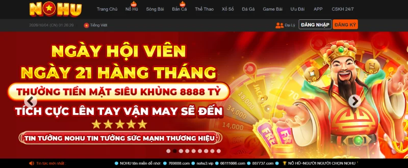 Review NOHU nhà cái chuyên game Nổ hũ hàng đầu Việt Nam