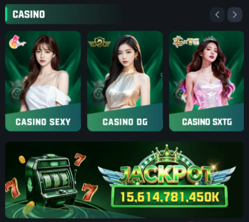 Sảnh Casino tại 789K có jackpot cực cao mỗi ngày